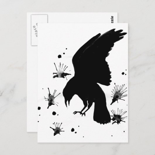 Raven Nevermore Briefkaart (Voorkant / Achterkant)