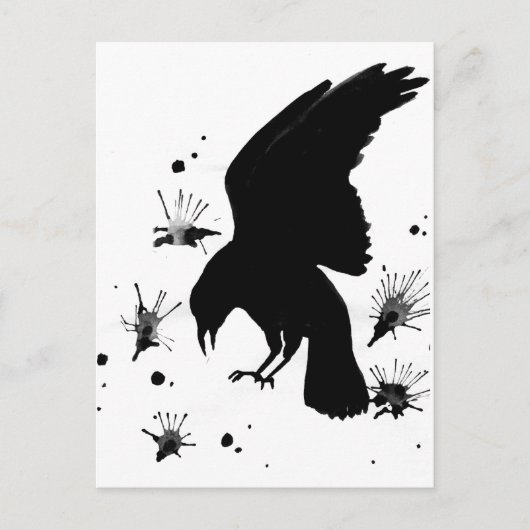 Raven Nevermore Briefkaart (Voorkant)