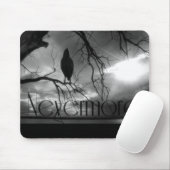 Raven - Nevermore Sunbeams & Tree B&W Muismat (Met muis)