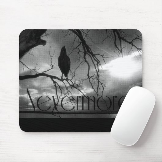 Raven - Nevermore Sunbeams & Tree B&W Muismat (Met muis)
