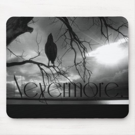Raven - Nevermore Sunbeams & Tree B&W Muismat (Voorkant)