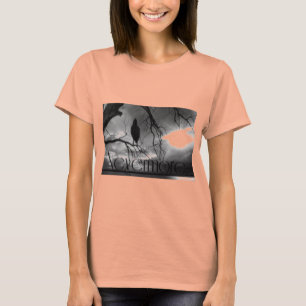 Raven - Nevermore Sunbeams & Tree B&W T-shirt
