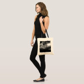 Raven - Nevermore Sunbeams & Tree B&W Tote Bag (Voorkant (model))