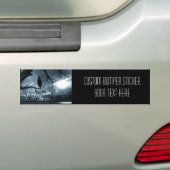 Raven - Nevermore Sunbeams & Tree Blue Bumpersticker (Op auto)