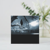 Raven - Nevermore Sunbeams & Tree Blue Kaart (Staand voorkant)
