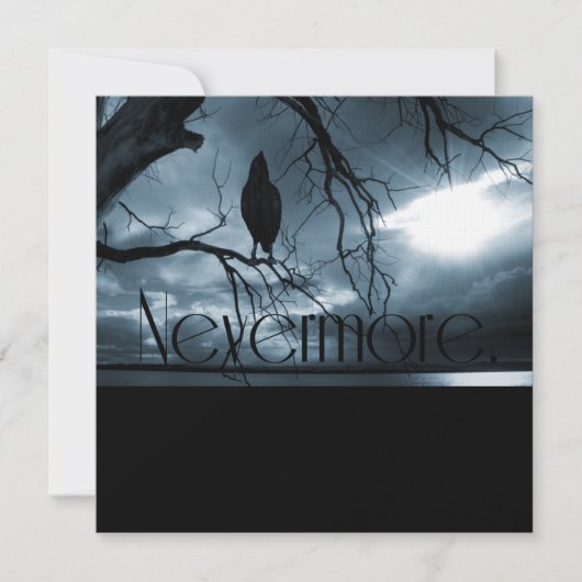 Raven - Nevermore Sunbeams & Tree Blue Kaart (Voorkant)