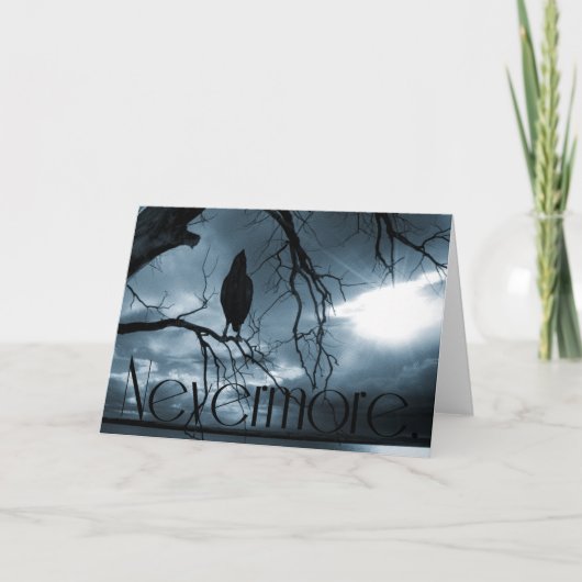 Raven - Nevermore Sunbeams & Tree Blue Kaart (Voorkant)