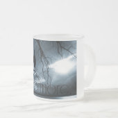 Raven - Nevermore Sunbeams & Tree Blue Matglas Koffiemok (Voorkant rechts)