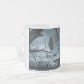 Raven - Nevermore Sunbeams & Tree Blue Matglas Koffiemok (Voorkant links)