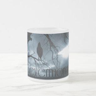 Raven - Nevermore Sunbeams & Tree Blue Matglas Koffiemok