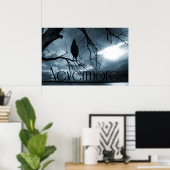 Raven - Nevermore Sunbeams & Tree Blue Poster (Thuiskantoor)