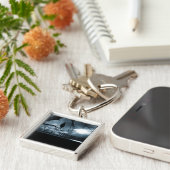 Raven - Nevermore Sunbeams & Tree Blue Sleutelhanger (Zijkant)