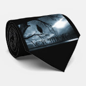 Raven - Nevermore Sunbeams & Tree Blue Stropdas (Opgerold)