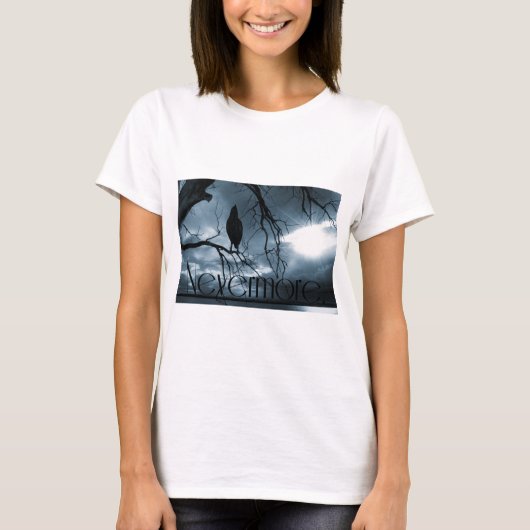 Raven - Nevermore Sunbeams & Tree Blue T-shirt (Voorkant)