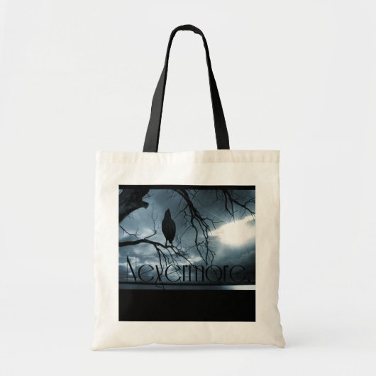 Raven - Nevermore Sunbeams & Tree Blue Tote Bag (Voorkant)