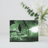 Raven - Nevermore Sunbeams Tree - Groen Briefkaart (Staand voorkant)