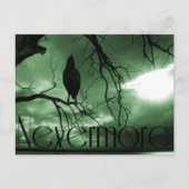 Raven - Nevermore Sunbeams Tree - Groen Briefkaart (Voorkant)