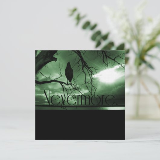 Raven - Nevermore Sunbeams Tree - Groen Kaart (Staand voorkant)
