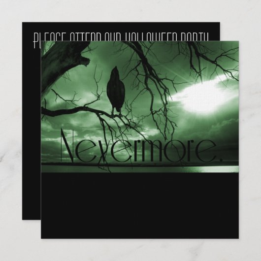 Raven - Nevermore Sunbeams Tree - Groen Kaart (Voorkant / Achterkant)