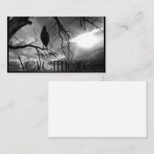 Raven - Nevermore Sunbeams Tree Visitekaartje (Voorkant / Achterkant)