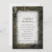 Raven Night Gothic Dark Wedding Invitation Kaart (Voorkant)