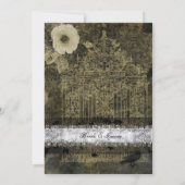 Raven Night Gothic Dark Wedding Invitation Kaart (Achterkant)