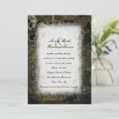 Raven Night Gothic Dark Wedding Invitation Kaart (Staand voorkant)