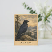 Raven Northern Wilderness VINTAGE Briefkaart (Staand voorkant)