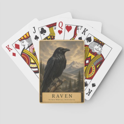 Raven Northern Wilderness VINTAGE Pokerkaarten (Achterkant)