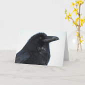 Raven Notecard Kaart (Gele Bloem)