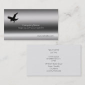 Raven of Crow op metallisch effect Visitekaartje (Voorkant / Achterkant)