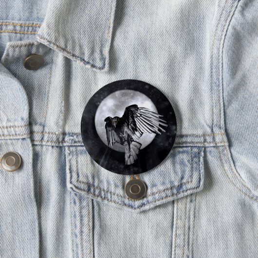Raven of Crow Ronde Button 7,6 Cm (In situ)