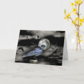 Raven of Kraai Winterzonnewende Zegeningen Kaart (Gele Bloem)