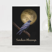 Raven of kroon Samhain Keltische zegeningen Kaart (Voorkant)