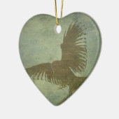 Raven of Poe's Poetry Keramisch Ornament (Links)