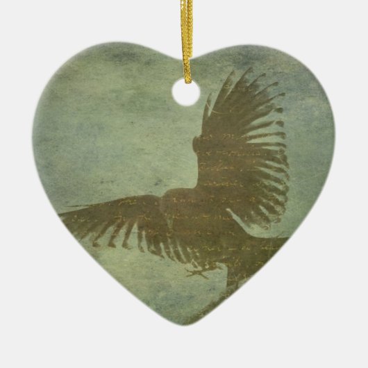 Raven of Poe's Poetry Keramisch Ornament (Voorkant)
