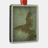 Raven of Poe's Poetry Metalen Ornament (Rechts)