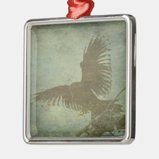 Raven of Poe's Poetry Metalen Ornament (Links)