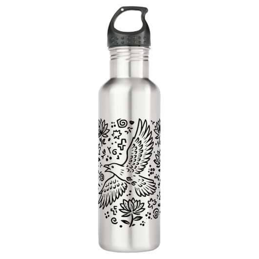 Raven of Transformation Waterfles (Voorkant)