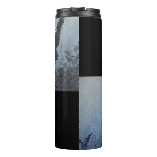 Raven olieverfschilderij Symbool Wijsheid Mysterie Thermosbeker (Achterkant)