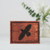 Raven on Inner Birch Bark Briefkaart (Staand voorkant)