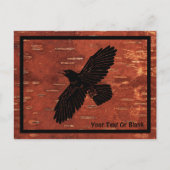 Raven on Inner Birch Bark Briefkaart (Voorkant)