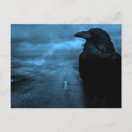 Raven on Road Briefkaart (Voorkant)