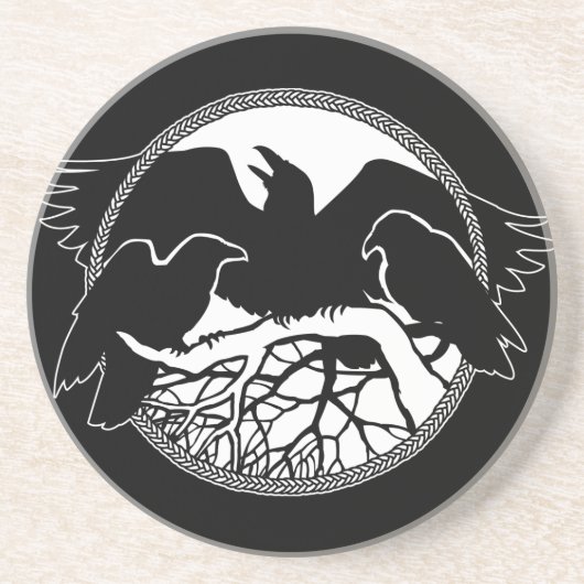 Raven Onderzetter Raven Gift Raven & Crow Art Deco (Voorkant)