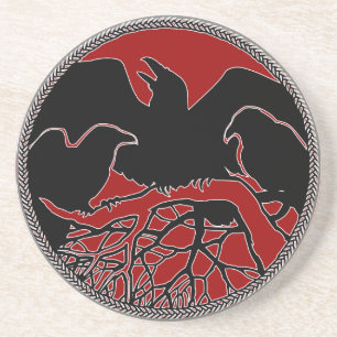 Raven Onderzetter Raven Gift Raven & Crow Art Deco