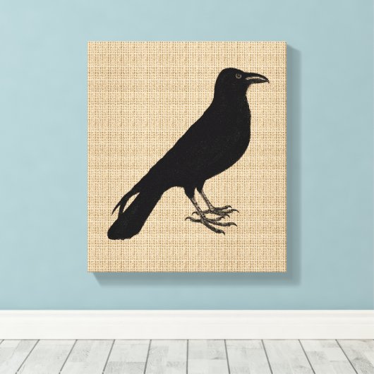 Raven op Canvas Afdruk (Insitu (Houten vloer))