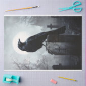Raven op de begraafplaats Gotische Decoupage Tissuepapier (Craft)