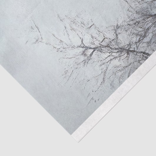 Raven op de begraafplaats Gotische Decoupage Tissuepapier (Detail)