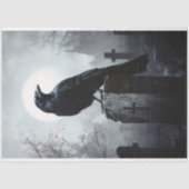 Raven op de begraafplaats Gotische Decoupage Tissuepapier (Voorkant)