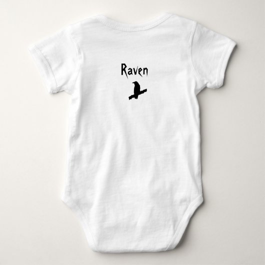 Raven op de Bodysuit Baby (Achterkant)